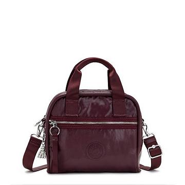 Kipling Hadya Metallic Skulderveske Burgunder | NO 1800KO